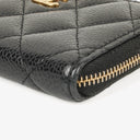 Chanel Black Caviar Leather Zip Wallet