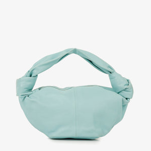 Bottega Veneta Blue Leather Double Knot Clutch