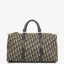 Christian Dior Trotter 40 Vintage Beige/Navy Boston Bag