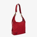 Gucci Red GG Canvas Shoulder Hobo Bag