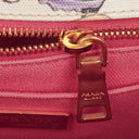 Prada Floral Canapa Logo Tote Bag