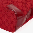 Gucci Red GG Canvas Shoulder Hobo Bag