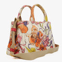 Prada Floral Canapa Logo Tote Bag