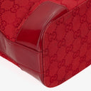 Gucci Red GG Canvas Shoulder Hobo Bag