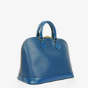 Sac à main Louis Vuitton Alma PM en cuir Epi bleu