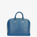 Sac à main Louis Vuitton Alma PM en cuir Epi bleu