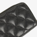 Chanel Black Caviar Leather Zip Wallet