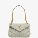 Yves Saint Laurent Grey Quilted Jersey Puffer Loulou Bag