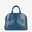 Louis Vuitton Alma PM Blue EPI Leather Handbag
