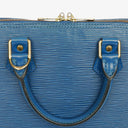 Sac à main Louis Vuitton Alma PM en cuir Epi bleu