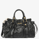Miu Miu Black Vitello Satchel Bag