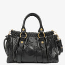 Miu Miu Black Vitello Satchel Bag
