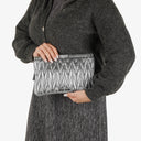 Miu Miu Matelasse Metallic Leather Clutch