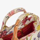 Prada Floral Canapa Logo Tote Bag