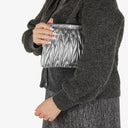 Miu Miu Matelasse Metallic Leather Clutch