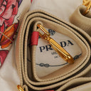 Prada Floral Canapa Logo Tote Bag