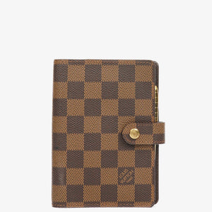Louis Vuitton Damier Ebène Small Ring Agenda Cover