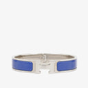 Hermes Blue Enamel Clic Clac H Bracelet