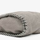 Stella McCartney Falabella Mini Tote Grey Vegan Shaggy Deer Fold Over Bag