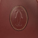 Cartier Must De Cartier Burgundy Leather Bag