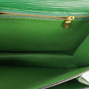Pochette Sellier Dragonne Louis Vuitton en cuir Epi vert