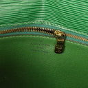 Pochette Sellier Dragonne Louis Vuitton en cuir Epi vert