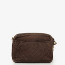 Chanel CC Camera Tassel Vintage Bag In Brown Quilted Suede