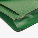 Pochette Sellier Dragonne Louis Vuitton en cuir Epi vert