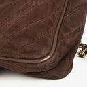 Chanel CC Camera Tassel Vintage Bag In Brown Quilted Suede