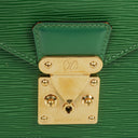 Pochette Sellier Dragonne Louis Vuitton en cuir Epi vert
