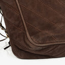 Chanel CC Camera Tassel Vintage Bag In Brown Quilted Suede