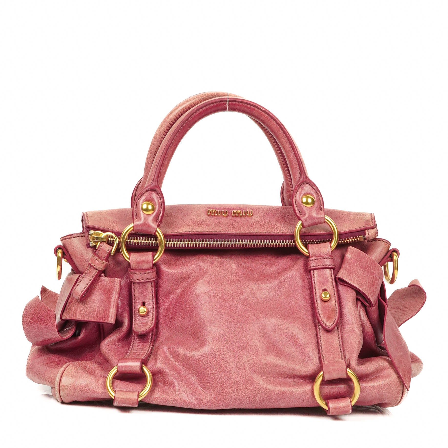 Miu Miu Vitello Bow Satchel Bag