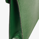 Pochette Sellier Dragonne Louis Vuitton en cuir Epi vert