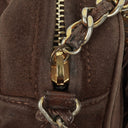 Chanel CC Camera Tassel Vintage Bag In Brown Quilted Suede