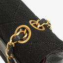 Sac à rabat unique vintage Chanel Medium Classic en agneau matelassé et jersey avec ferrures plaquées or 24K