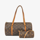Louis Vuitton Papillon 30 Vintage Monogram Canvas Handbag With Mini Papillon Pochette