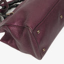 Gucci Purple Pebbled Calfskin Medium Bamboo Shopper Tote Bag