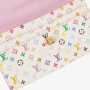 Louis Vuitton Sarah Noeud White Litchi Monogram Wallet