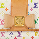 Louis Vuitton Sarah Noeud White Litchi Monogram Wallet