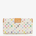 Louis Vuitton Sarah Noeud White Litchi Monogram Wallet