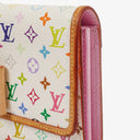 Louis Vuitton Sarah Noeud White Litchi Monogram Wallet
