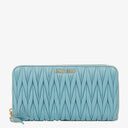 Miu Miu Matelasse Light Blue Wallet