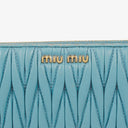Miu Miu Matelasse Light Blue Wallet