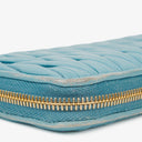 Miu Miu Matelasse Light Blue Wallet