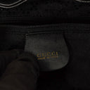 Gucci Vintage Black Leather Bamboo Backpack