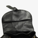 Gucci Vintage Black Leather Bamboo Backpack