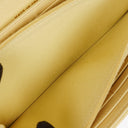 Chanel Quillted Caviar Yellow Leather Flap Wallet