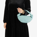 Bottega Veneta Blue Leather Double Knot Clutch