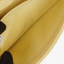 Chanel Quillted Caviar Yellow Leather Flap Wallet