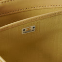 Chanel Quillted Caviar Yellow Leather Flap Wallet